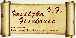 Vasiljka Fišeković vizit kartica